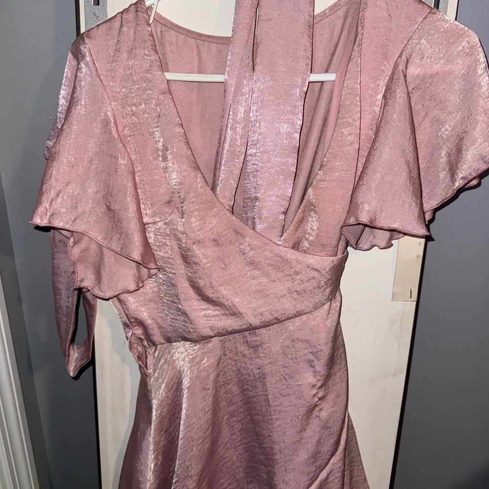 Lucy in the Sky Blush Pink Satin Dress